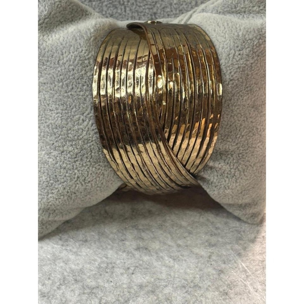 Vintage Gold-tone multilayer Cuff Bracelet